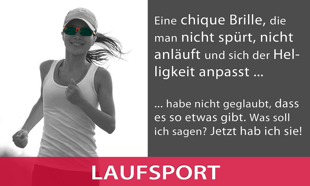 Laufsport perfekte Brillen fuer den Laufsport Jogging Cross Country Marathon Leichtathletik