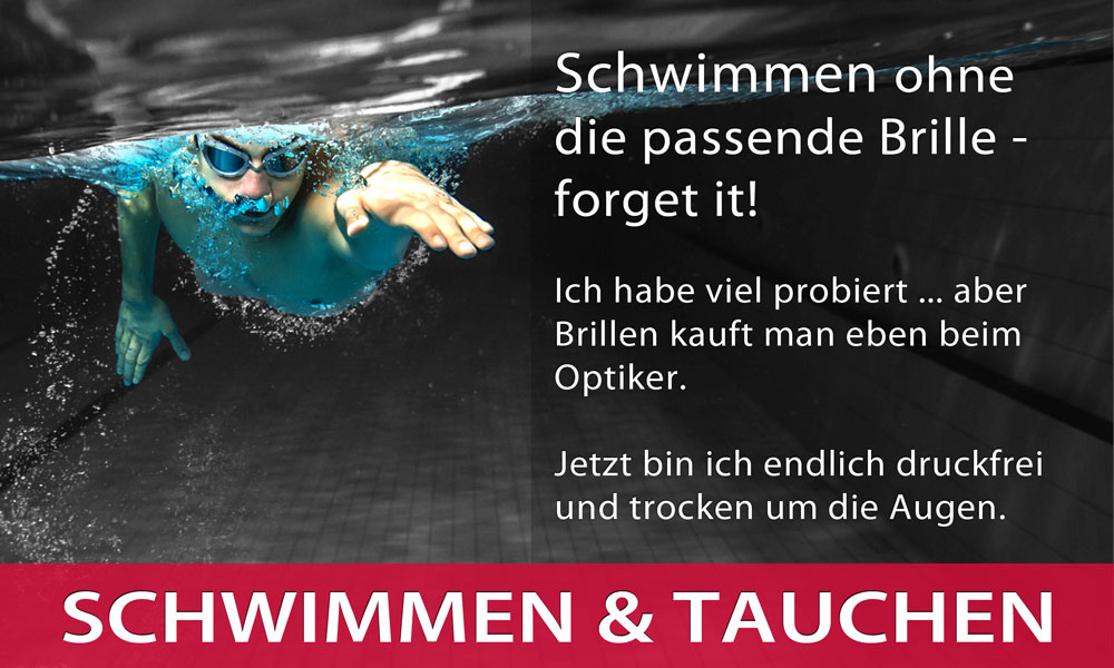 Brillen und Masken für Deinen Unterwassersport: Schwimmbrillen, Wasserball, Tauchen, Schnorcheln